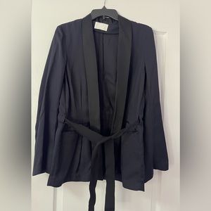 H&M Conscious Silk Blend Oversized tie Blazer (Size 6)